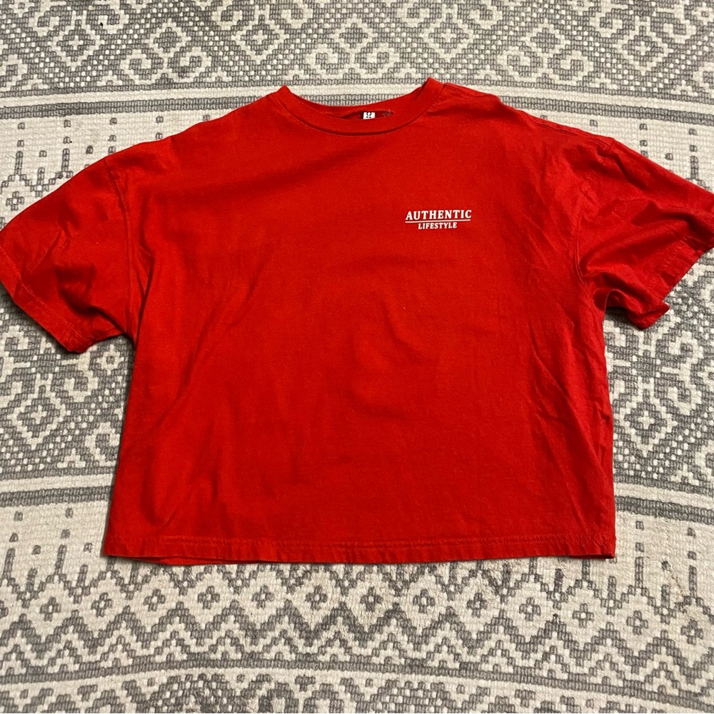 Red Cropped Shirt